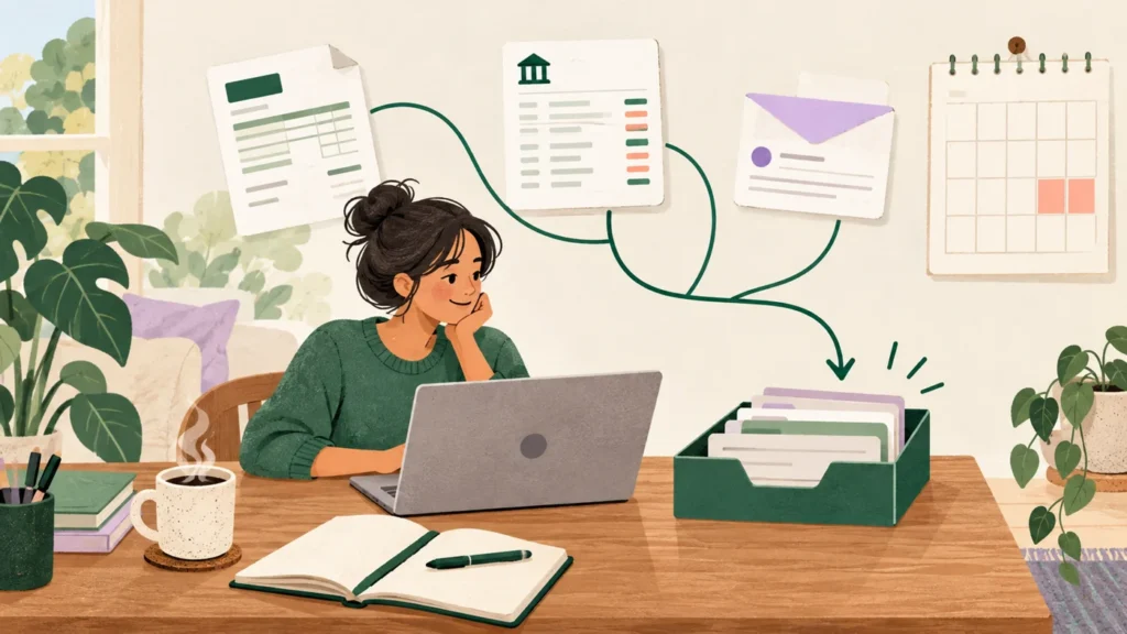 Illustration of a weekend invoice and email automation project